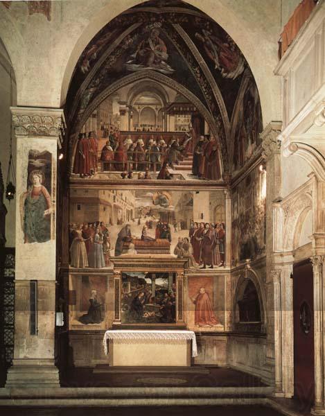 Domenicho Ghirlandaio Cappella Sassetti Norge oil painting art